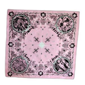 Light Pink Square Bandana 100% Cotton 21"X21 NWOT